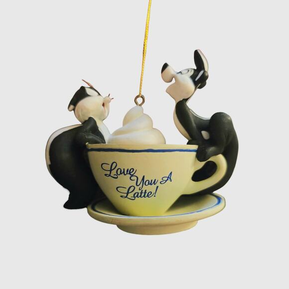Looney Tunes Pepe Le Pew Love You a Latte Christmas Tree Ornament Warner Bro